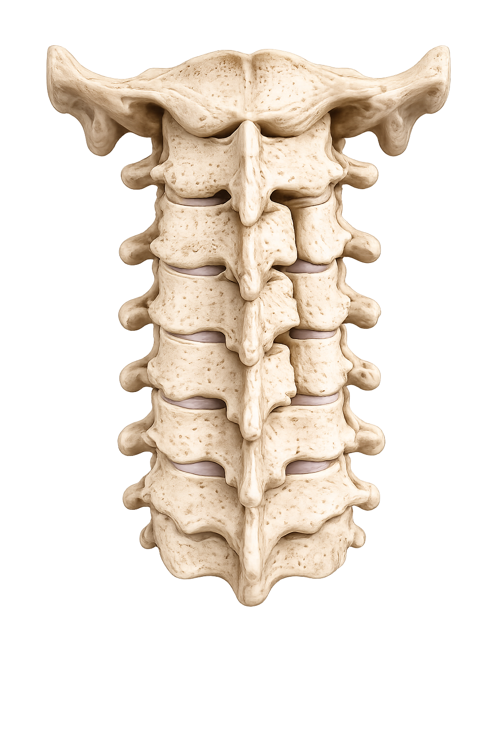 Cervical spine posterior view showing laminoplasty approach